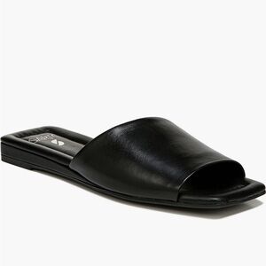 Franco Sarto Bordo Slide Sandal - black leather, size 7.5